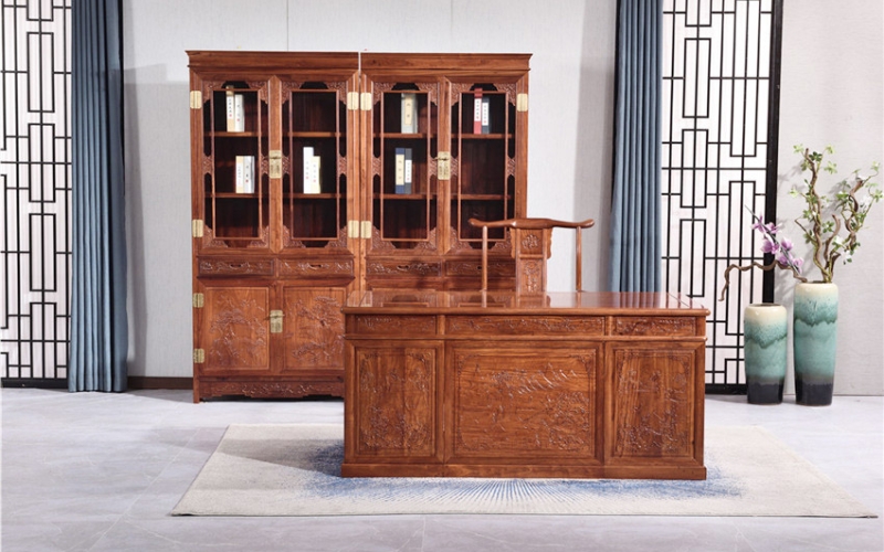 1米68山水书桌书橱